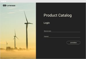 Lumenaza Product Catalog Startscreen