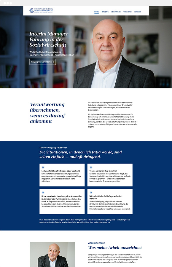 Dr. Reinhard Biehl - Interim Manager Sozialwirtschaft