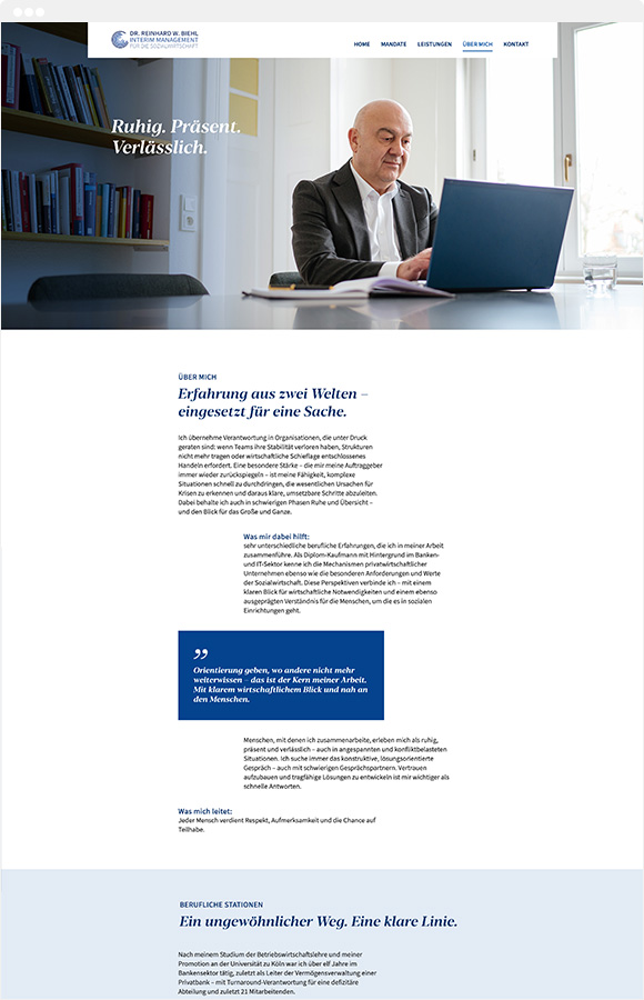 Über Dr. Reinhard Biehl - Interim Manager Sozialwirtschaft